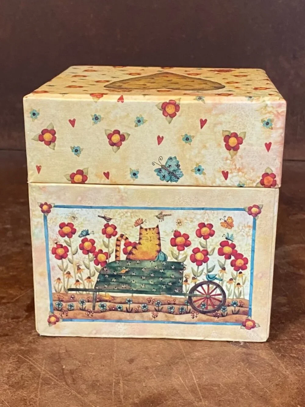 Y2K 2001 Curious Cats Decorative Box Bob's Boxes Debi Hron R.A. Lang Card Co